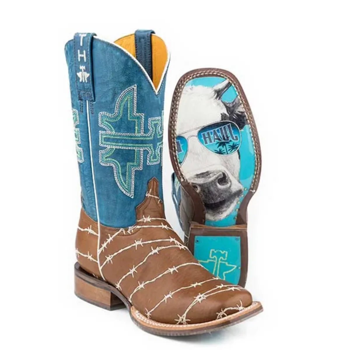 Tin Haul Hands Off - Women's Leather Cowgirl Boot