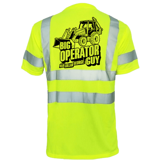 Blue Collar George Big Operator - Reflective Safety T-Shirt