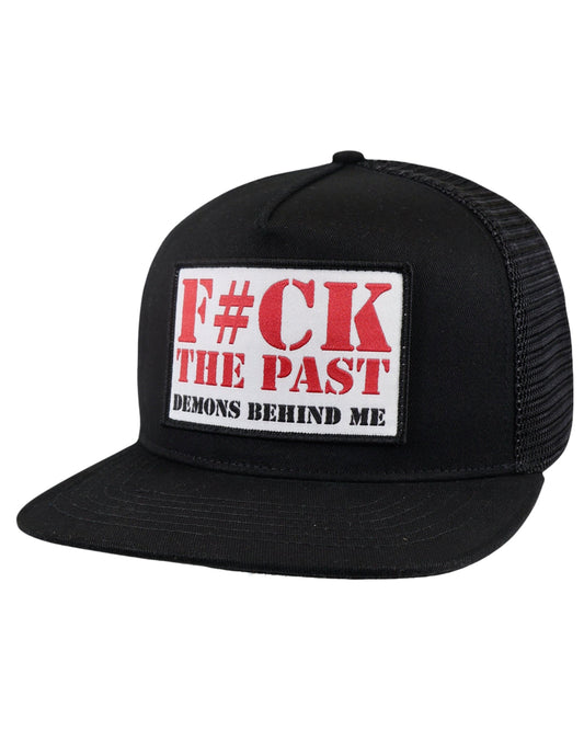 Black Classic Trucker "F The Past" Patch Hat