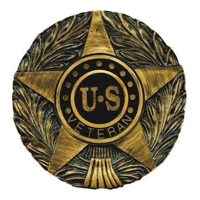 US Veteran Grave Marker & Flag Holder with Aluminum Ground Spike