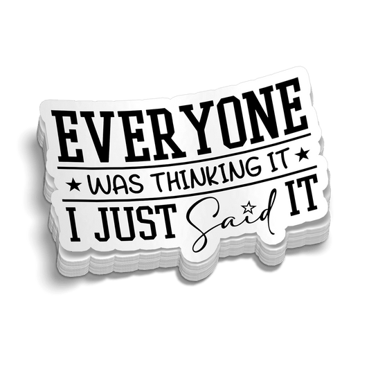 Thinking It  Hard Hat Decal