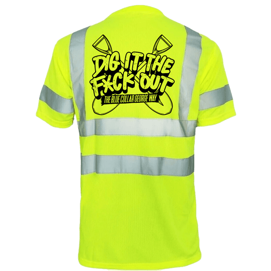 Blue Collar George Dig It - Reflective Safety T-Shirt