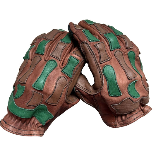 D7PB - Platte Basin Leather Hunting Glove - Retro Camouflage