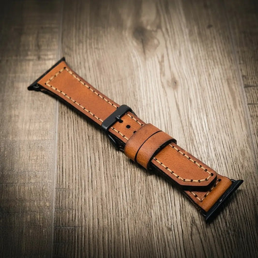 Apple Watch Leather Band - Chestnut Brown
