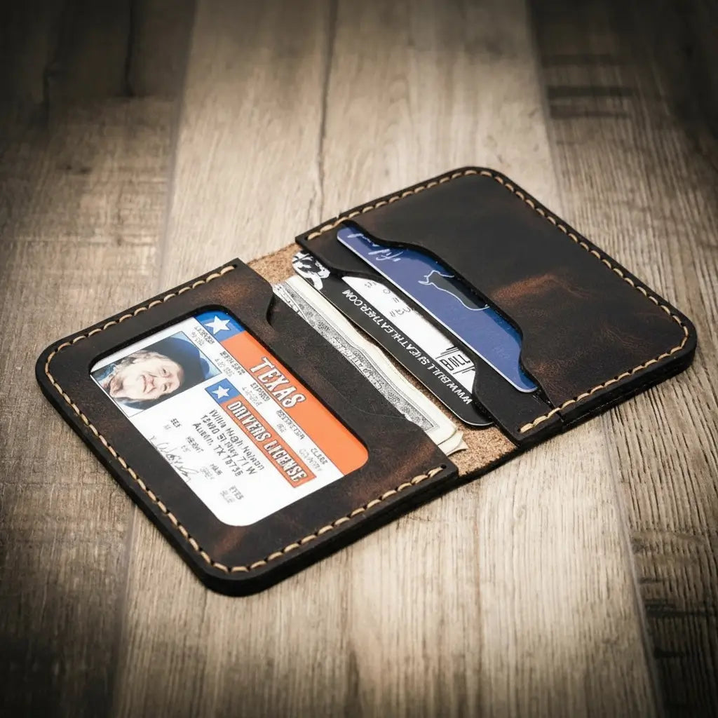 The Georgetown Minimalist Wallet in Walnut Brown
