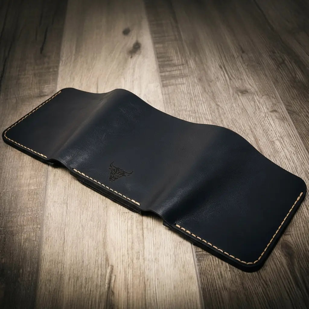 Badge Trifold Wallet - Black