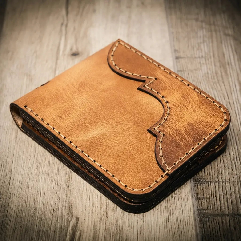 Western Bifold Wallet - Saddle Tan