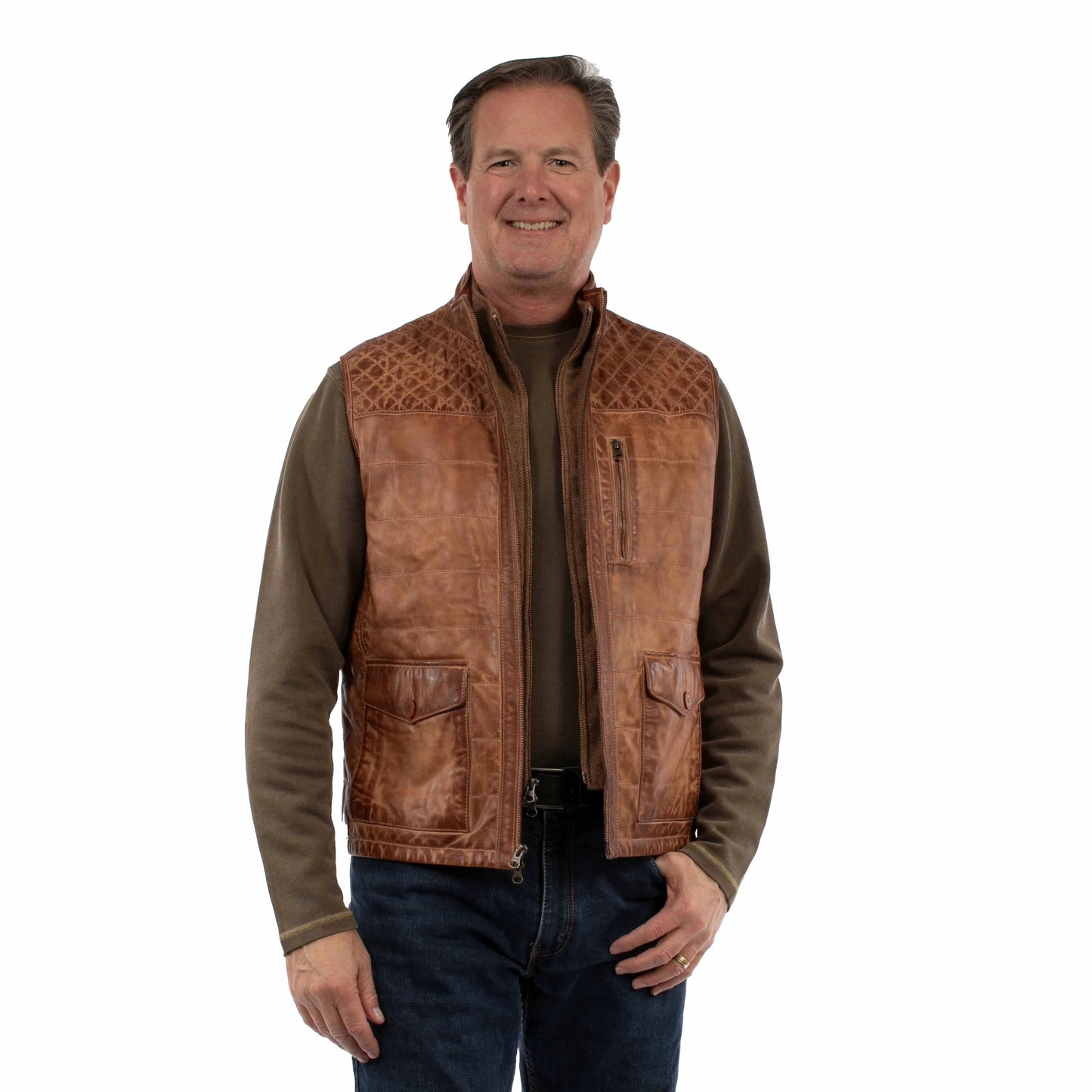 Scully Mesa Creek (2118 Leather) – Men's Vest
