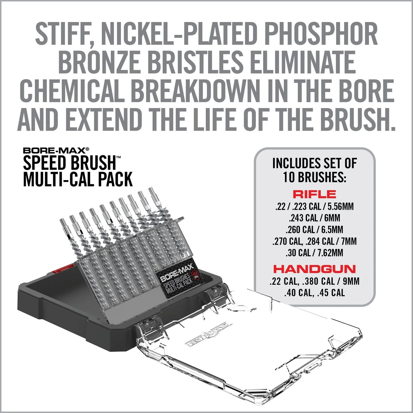 Bore-Max Speed Brushes Multi-Cal Pack