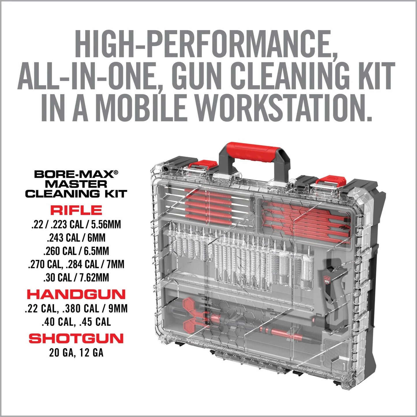 Bore-Max Master cleaning kit and mobile workstation