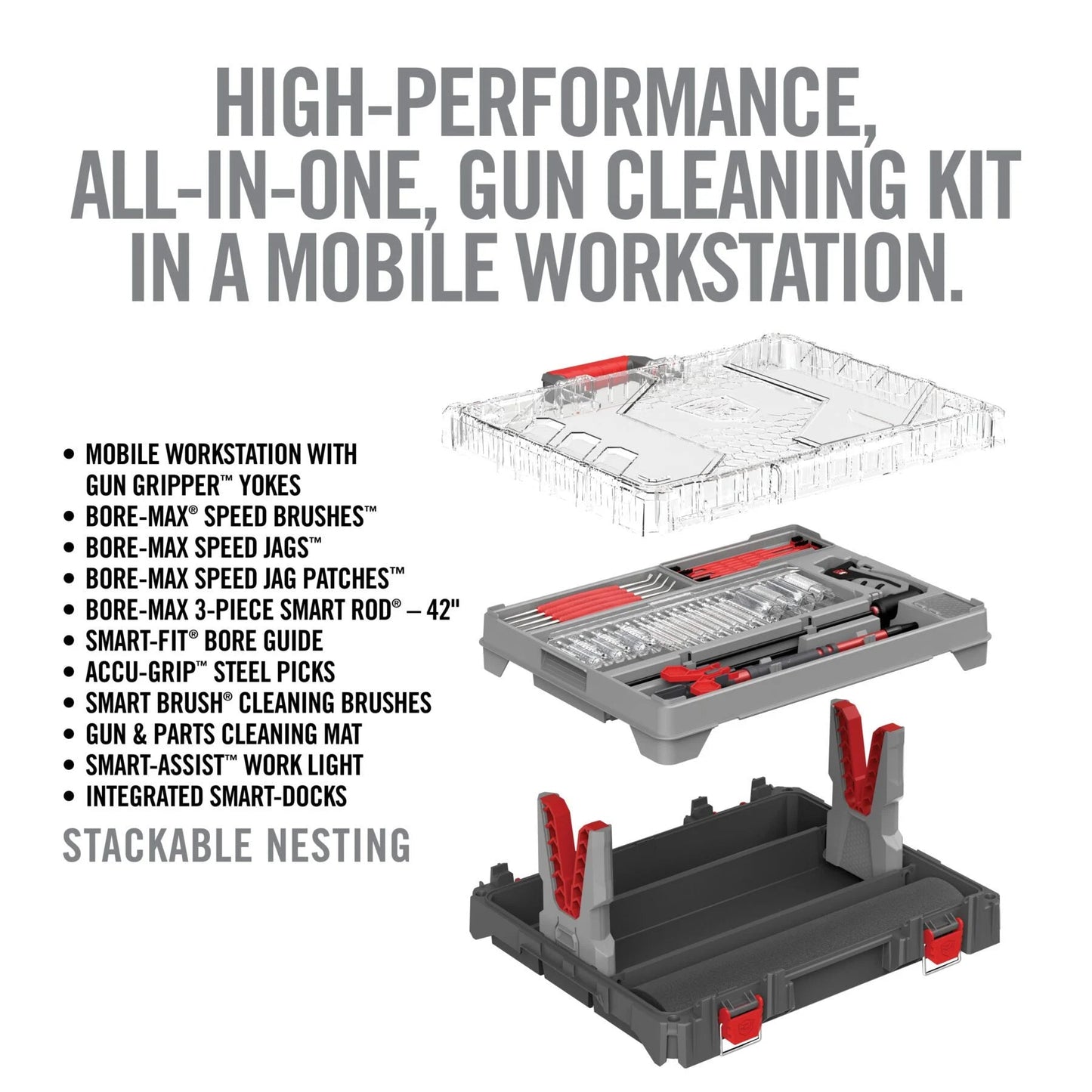 Bore-Max Master cleaning kit and mobile workstation