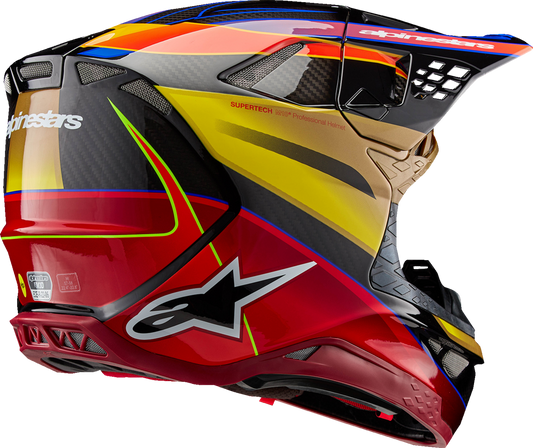 ALPINESTARS Supertech M10 Helmet - Era - MIPS® - Gloss Gold/Yellow/Rio Red - 2XL 8301223-5938-2X