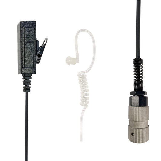 Tactical Mic & Earpiece 2 Wire Kit - Fits: Harris, Thales, Tri, PRC, Falcon Series, MBITR Series, (NATO U229/U329 Connector)