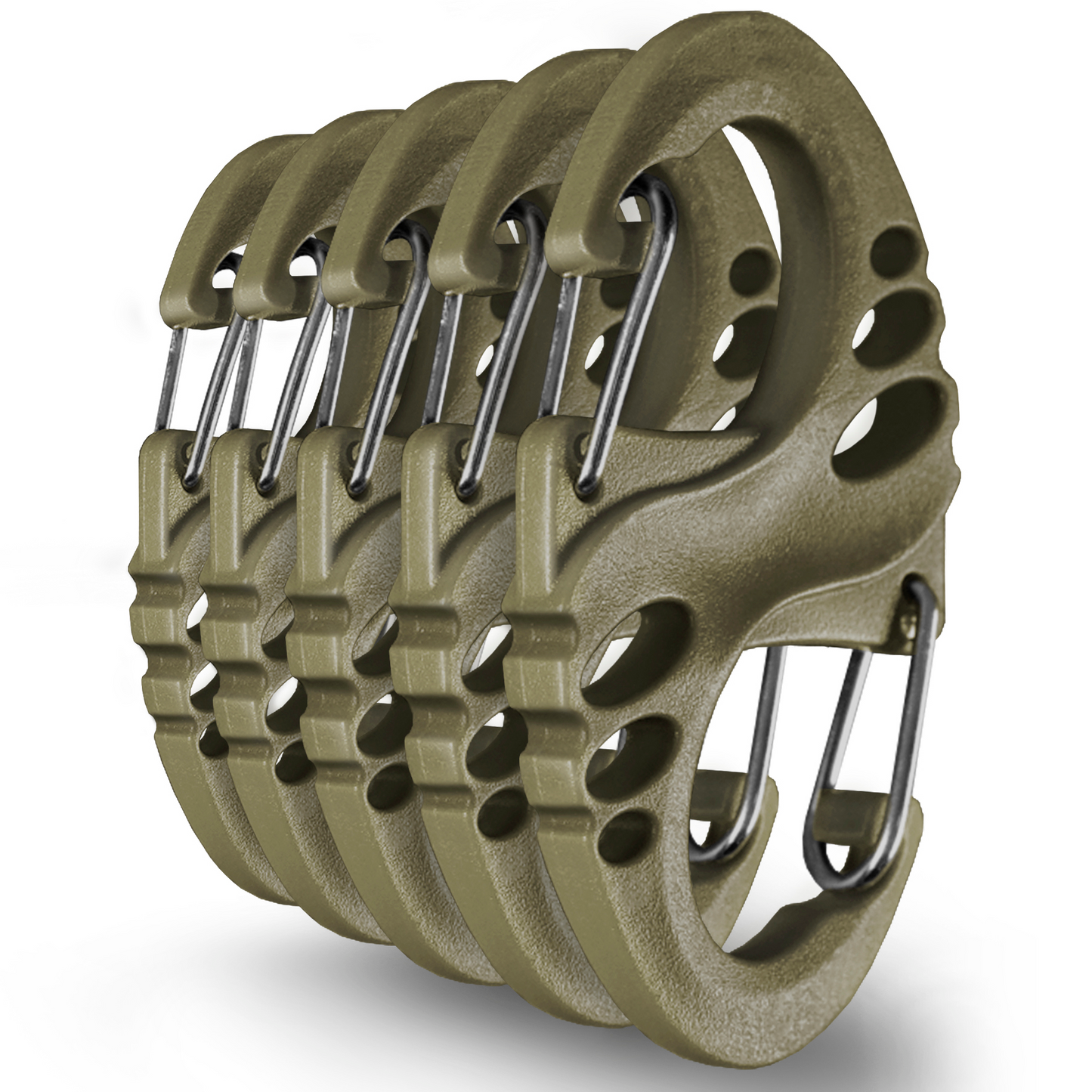 M-Tac Plastic S-Binner Carabiners - (Set of 5)