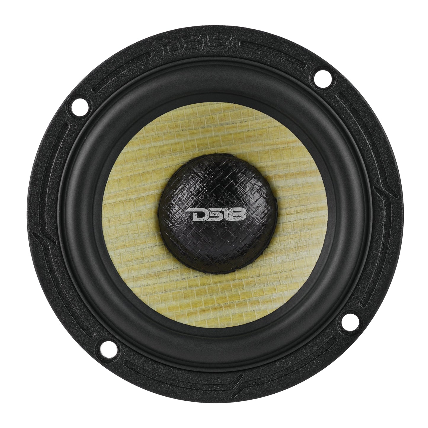 DXQ 3.5” Midrange Speaker with Yellow Straw + Composite Foam Cone | 60W RMS 4-Ohm