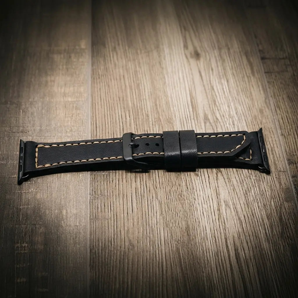 Apple Watch Leather Band - Black