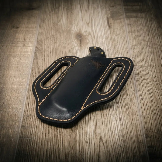 Custom Leather Knife Sheath - Black