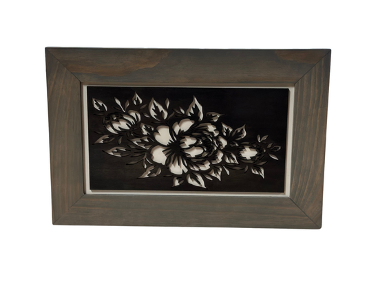 Peony (Gray) Gun Safe - Wall Mounted Decorative Secure Gun Cabinet