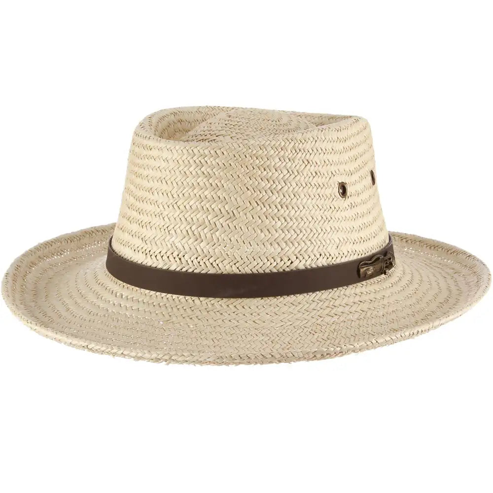 Scala Bunker - Palm Straw Gambler Hat