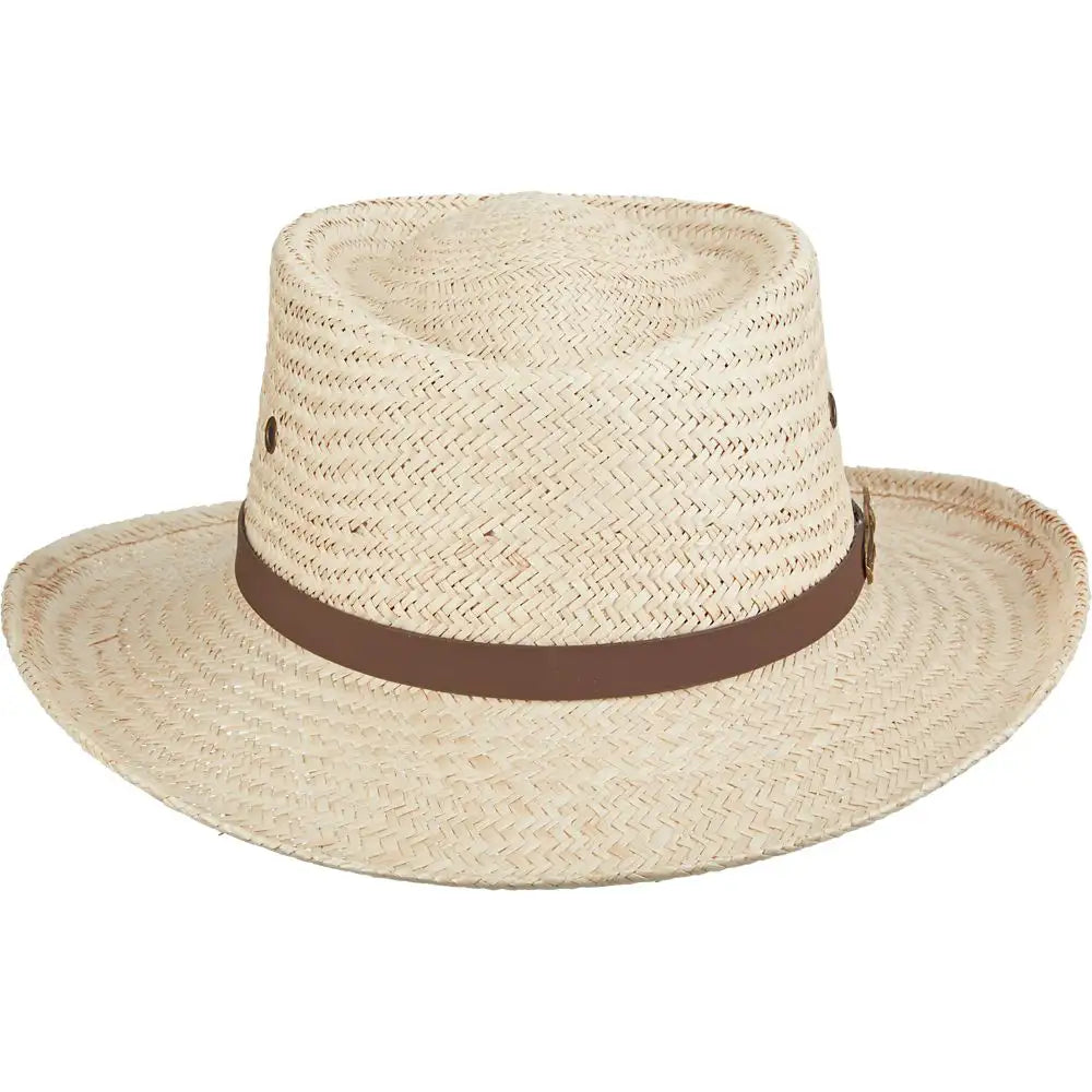 Scala Bunker - Palm Straw Gambler Hat