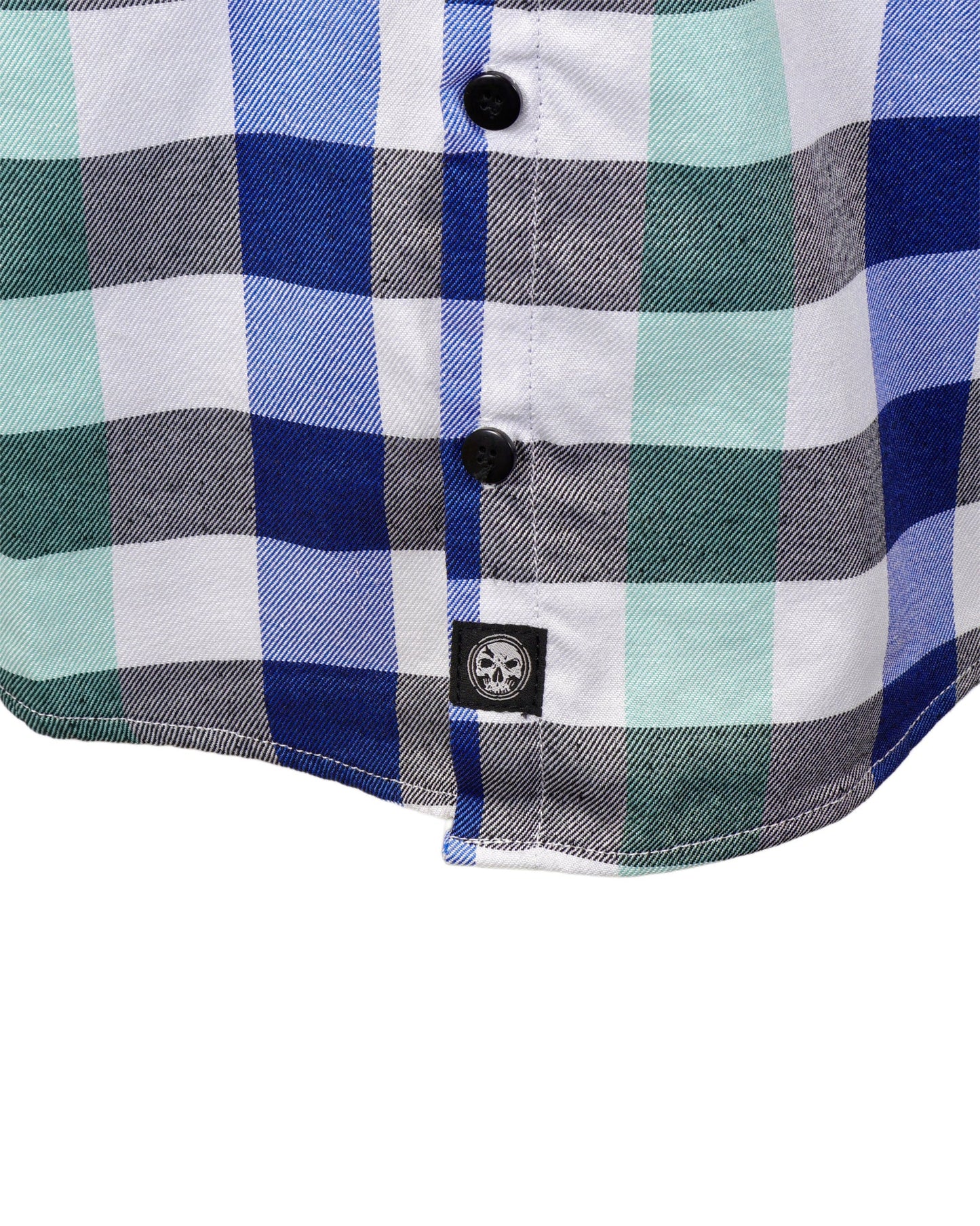The "Sea Breeze" Flannel (Hidden Snap Collars)