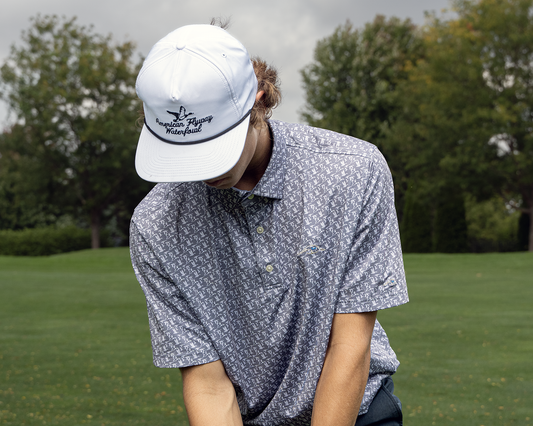 AFW Grey with White Flying Ducks Polo
