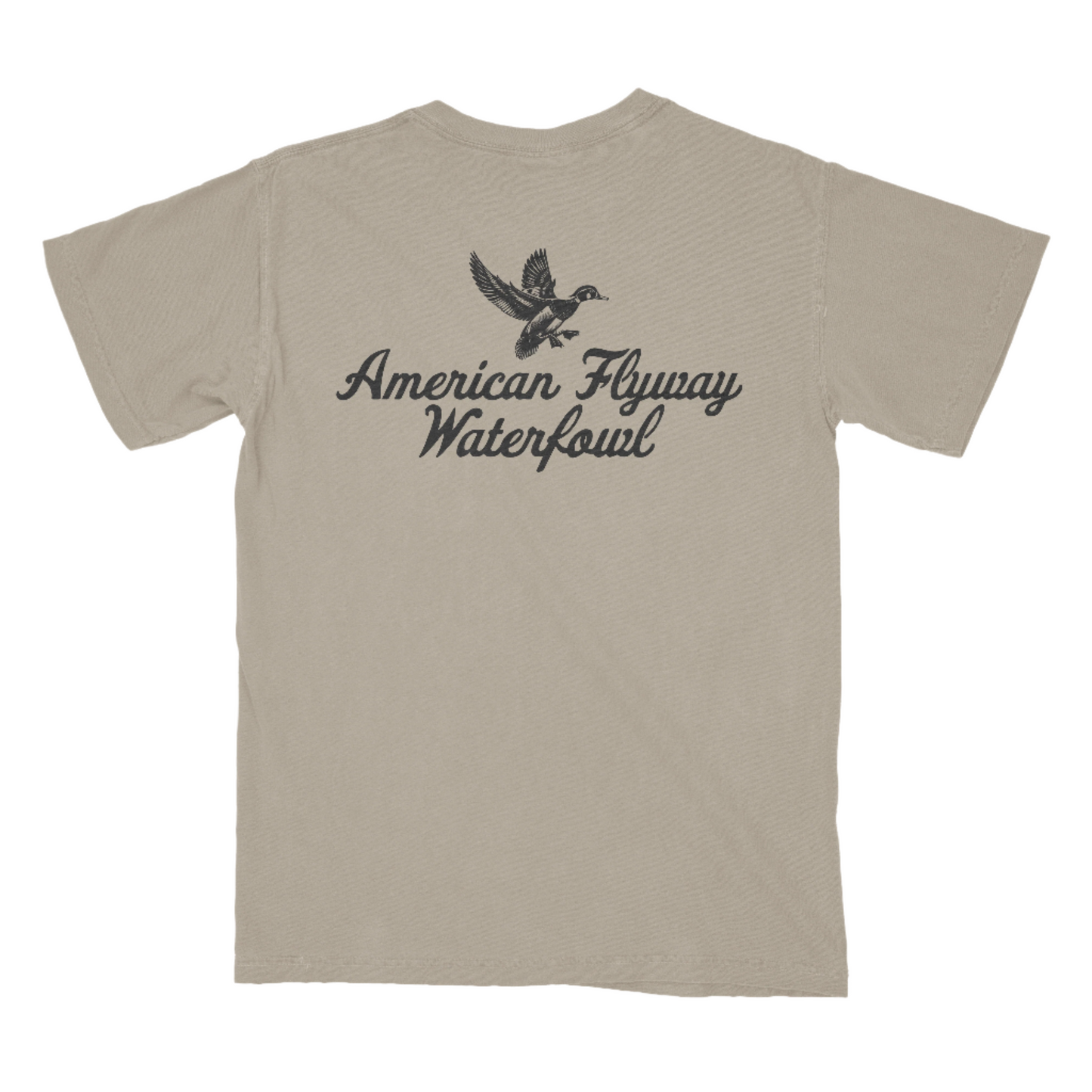 Vintage Wood Duck Logo Design with Pocket in Khaki