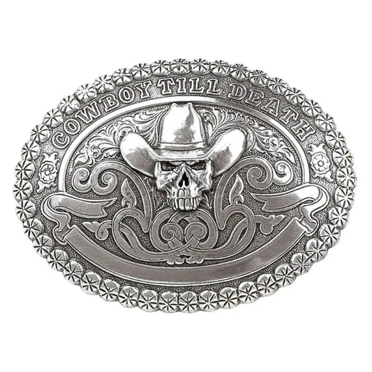 Crumrine Cowboy Till Death - Belt Buckle