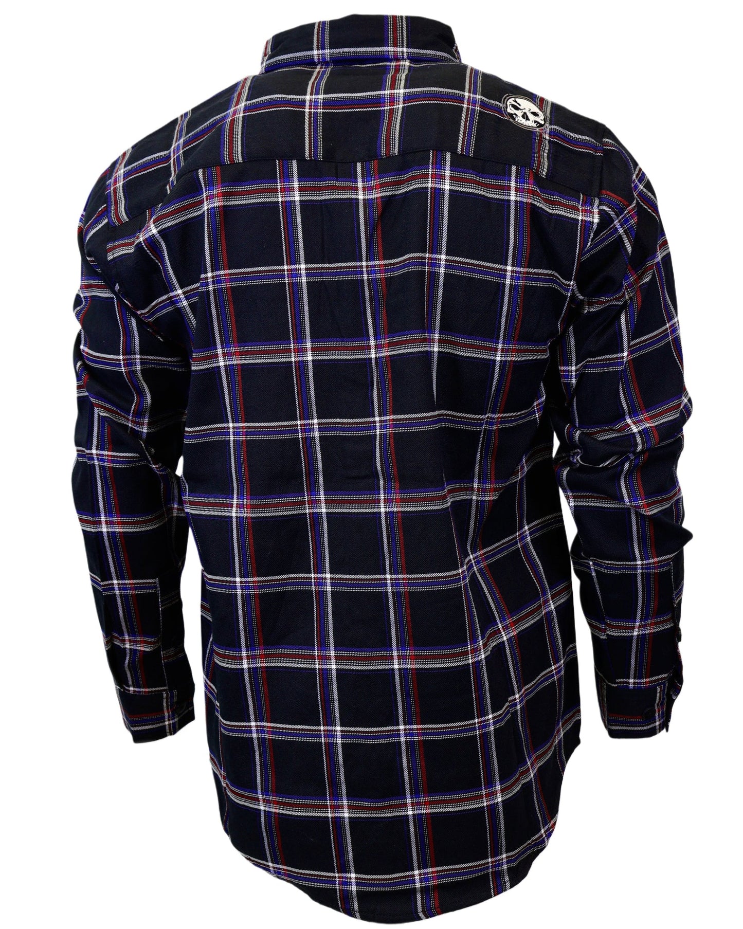 The "Patriot" Red, White, Blue & Black Flannel (Hidden Snap Collars)