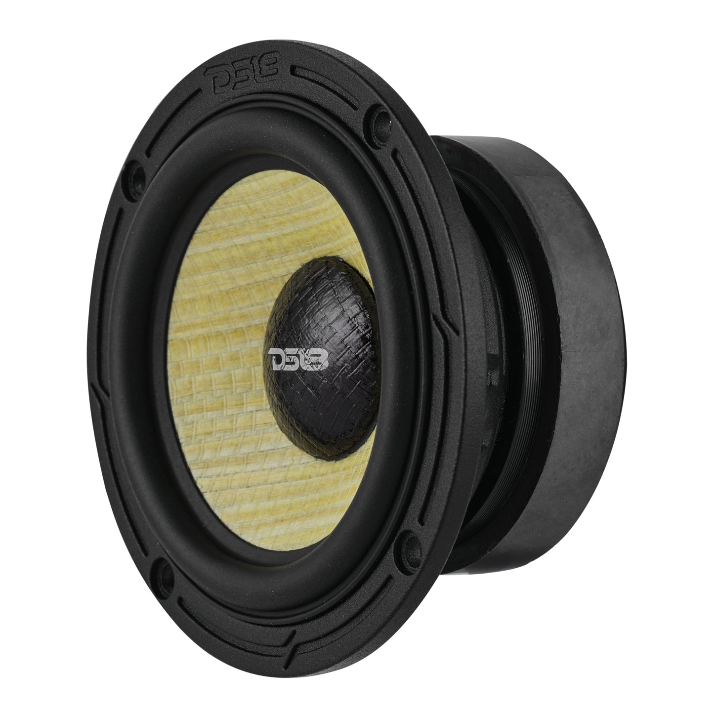 DXQ 3.5” Midrange Speaker with Yellow Straw + Composite Foam Cone | 60W RMS 4-Ohm