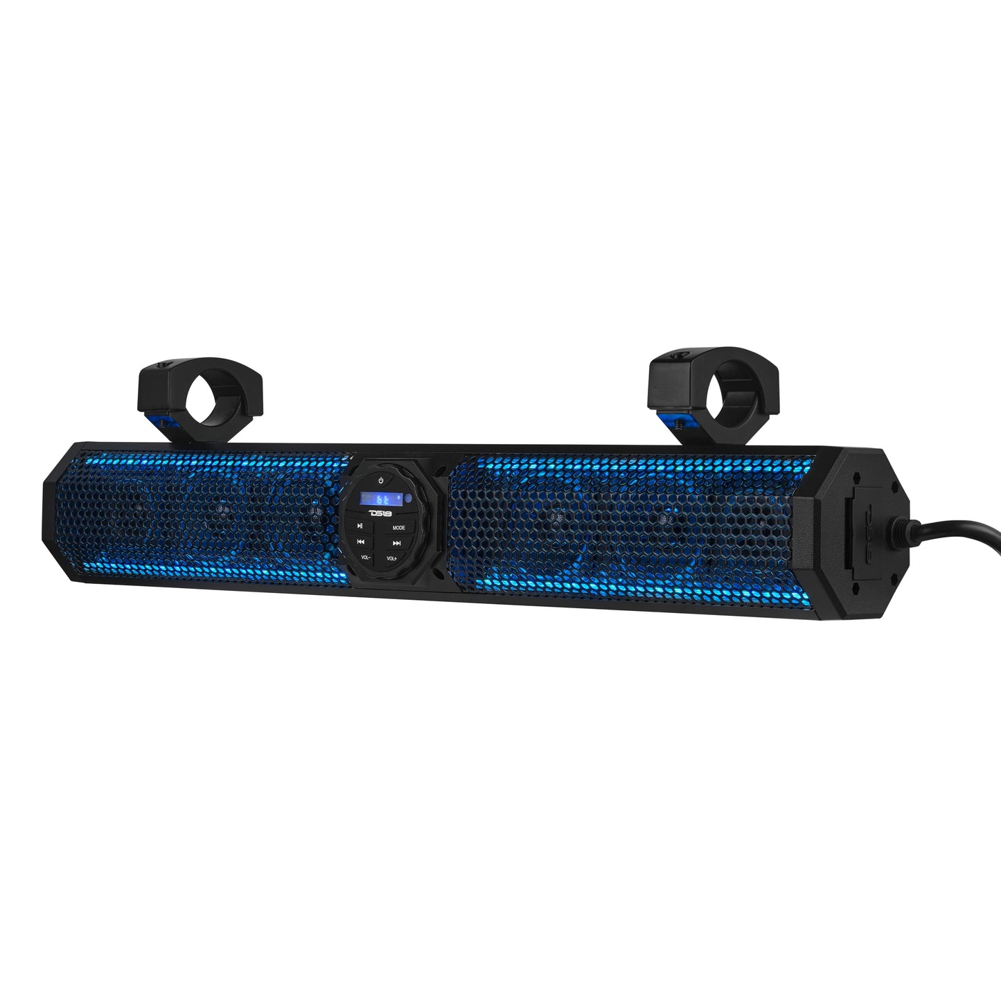 26" Marine Amplified Soundbar with Bluetooth USB & RGB Lighting 6 Speakers 600 Watts