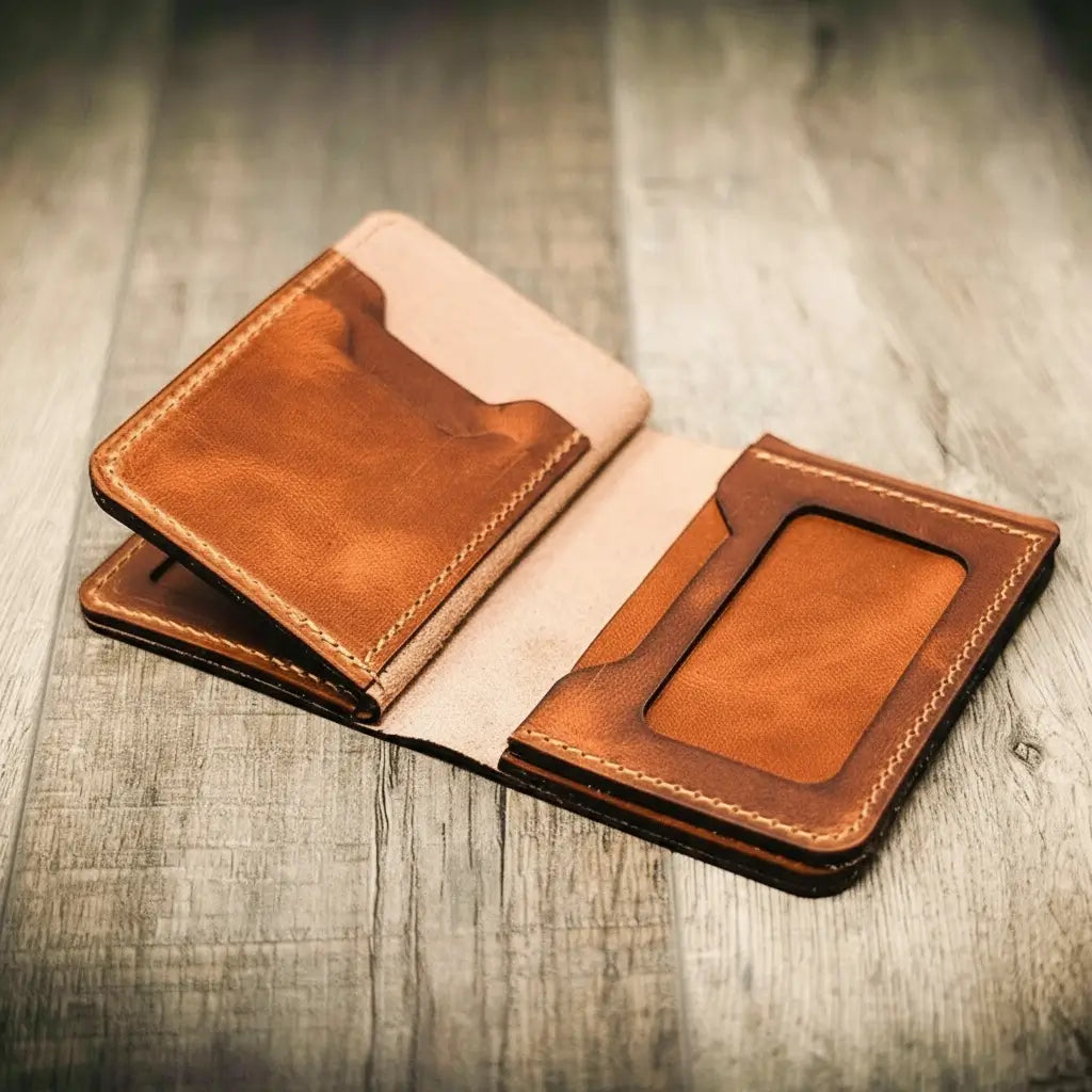 Federal Badge Wallet Small - Chestnut