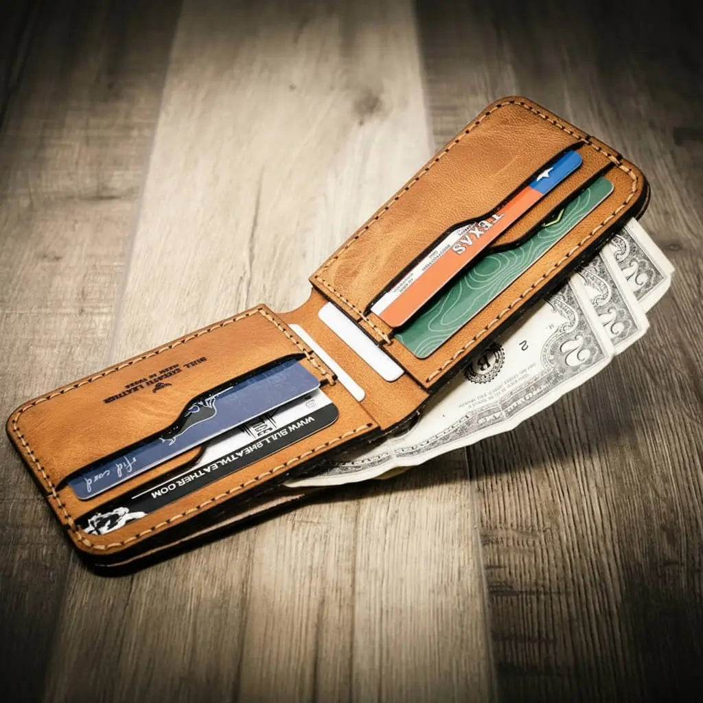 Rio Grande Bifold Wallet - Full Grain Leather | Handmade in Texas