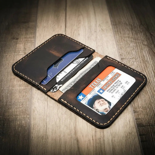 The Georgetown Minimalist Wallet in Walnut Brown