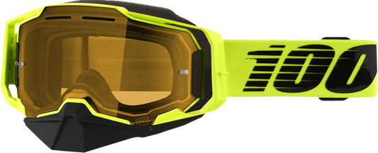 100% Armega Snow Goggles - Nuclear Citrus - Yellow 50007-00003