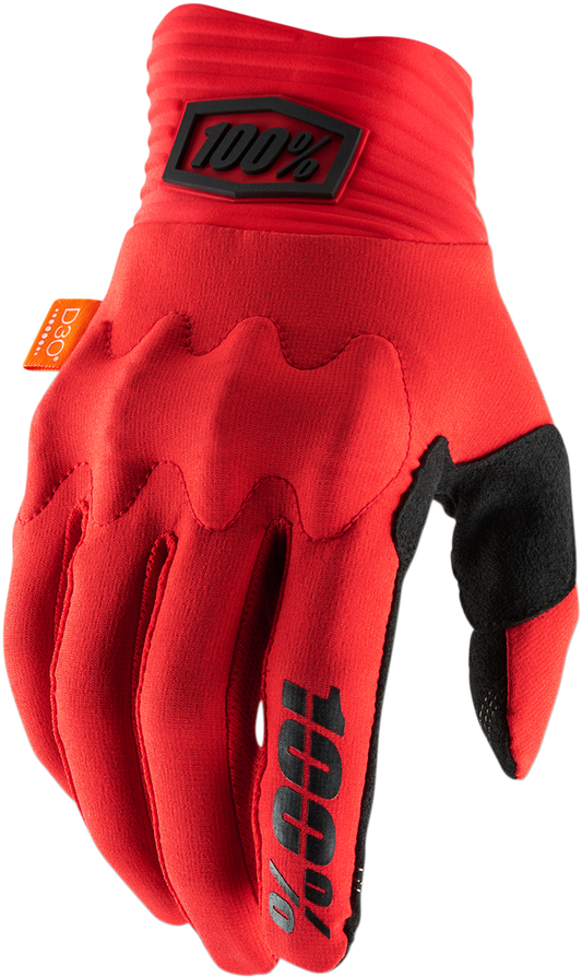 100% Cognito Gloves - Red/Black - Small 10014-00020