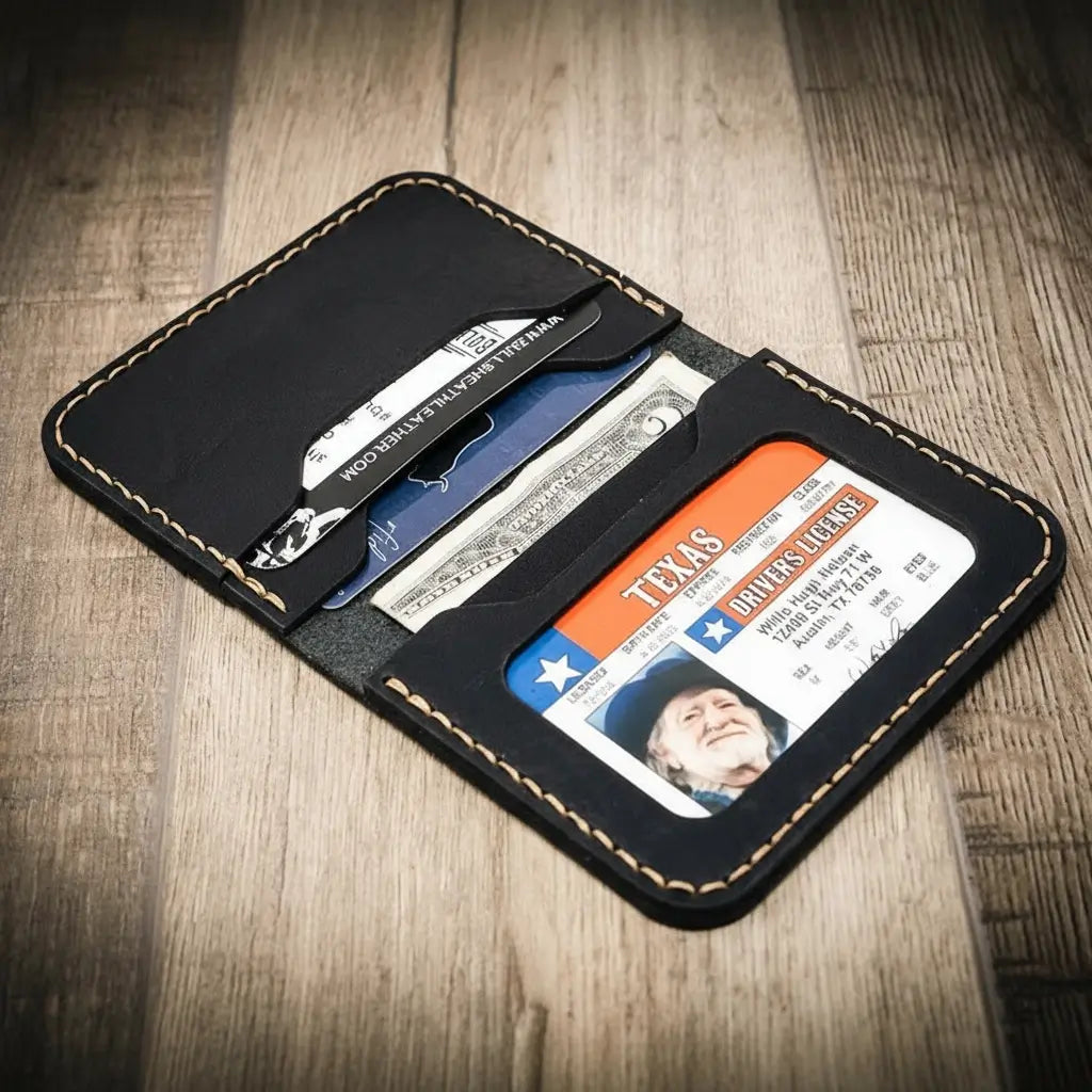 The Georgetown Minimalist Wallet in Black