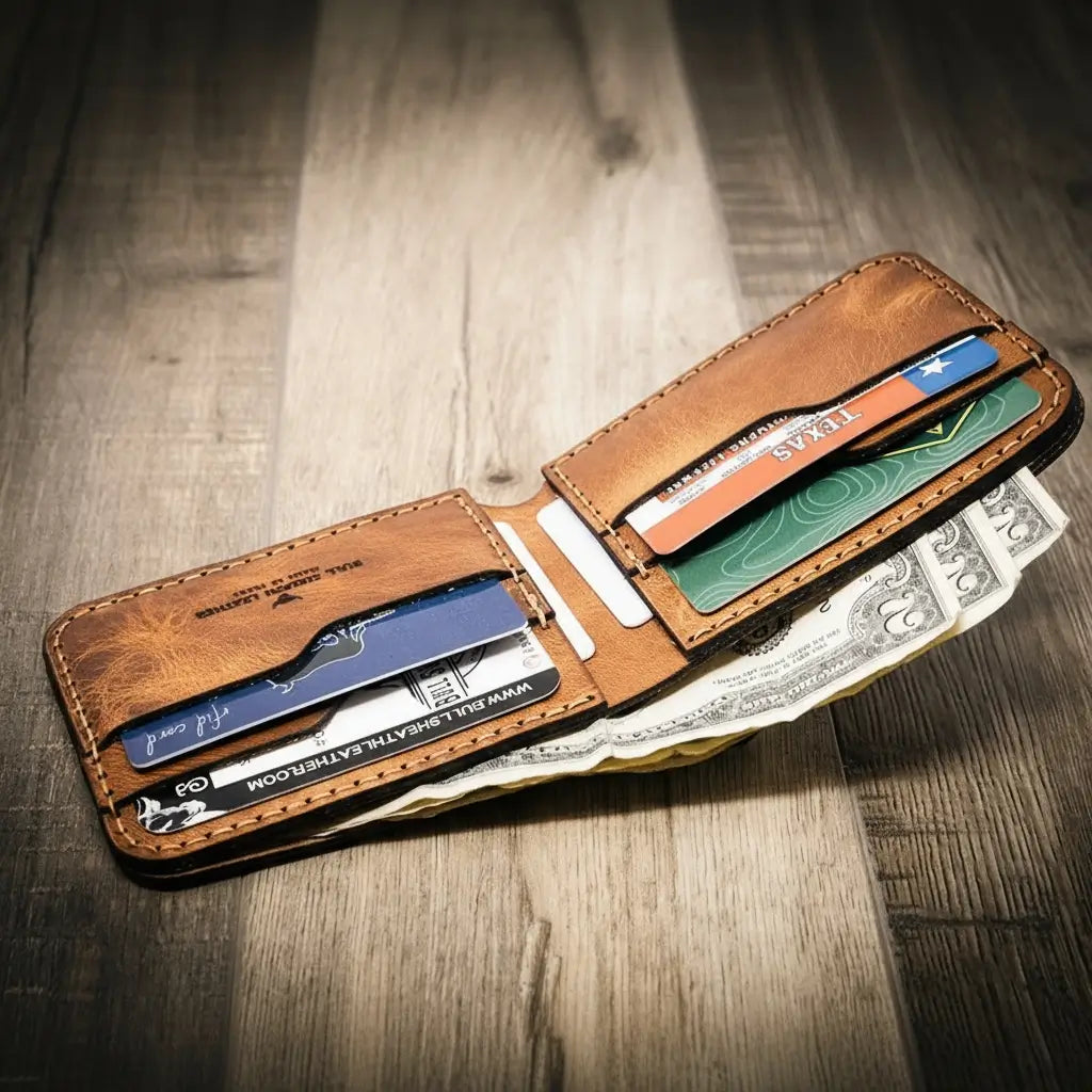 Western Bifold Wallet - Saddle Tan
