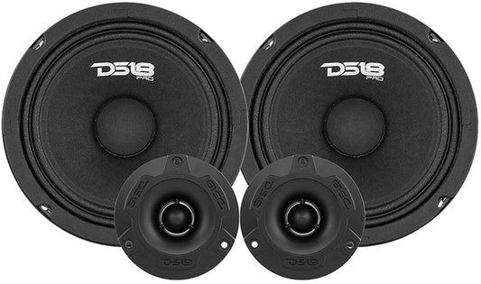 DS18 PRO-GM8.4PK2 Loudspeaker and Tweeter Package Including a Pair of PRO-GM8.4 + a Pair of PRO-TW1X/BK