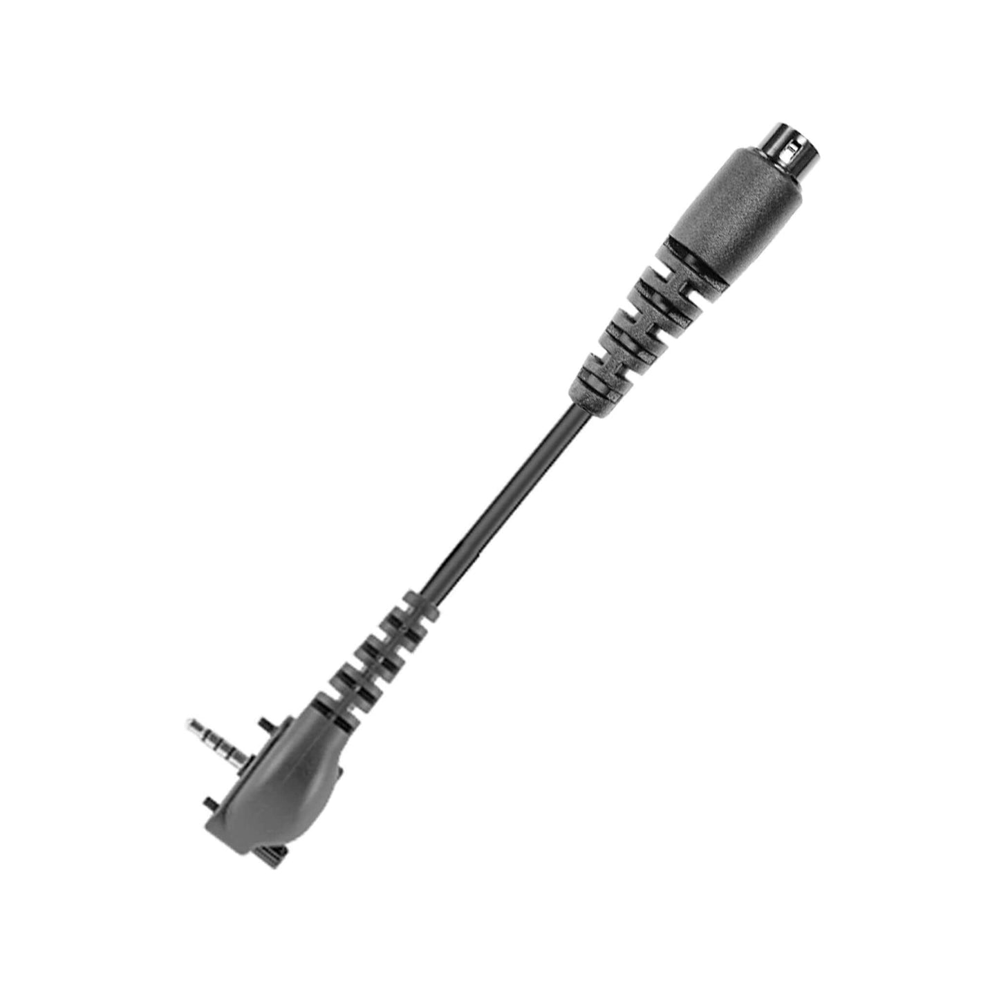 Tactical Radio Adapter/PTT for Headset w/ Quick Disconnect(Hirose): (w/ Electret Mic): US/Civilian/"Peltor" Wiring, Select ComTac III, XPI Models & Select Helicopter Headsets - Vertex: 1 Pin w/ Security Screws