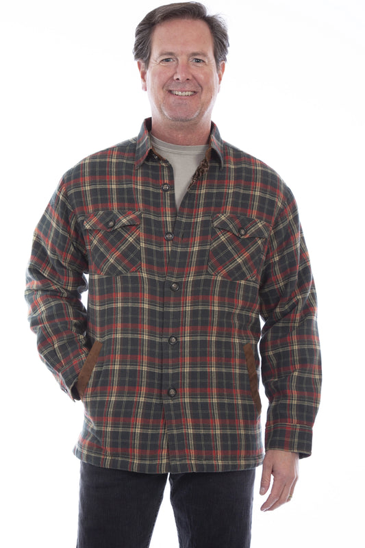 Scully Trail Haven - Men's Western Flannel Shirt Jacket