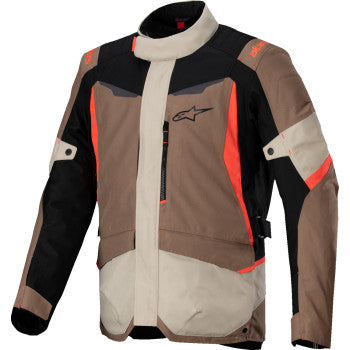 ALPINESTARS ST-1 WP Jacket - Dark Khaki/Sand/Black/Red Fluo - Medium  3200625-866-M