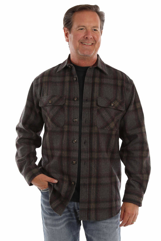 Scully Granite Pass - Men's Western Wool Flannel Shirt