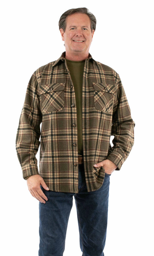 Scully Boulder Ridge - Men's Western Wool Flannel Shirt