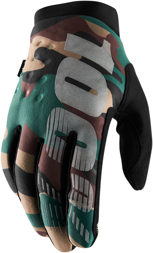100% Brisker Gloves - Camo - Large 10003-00007