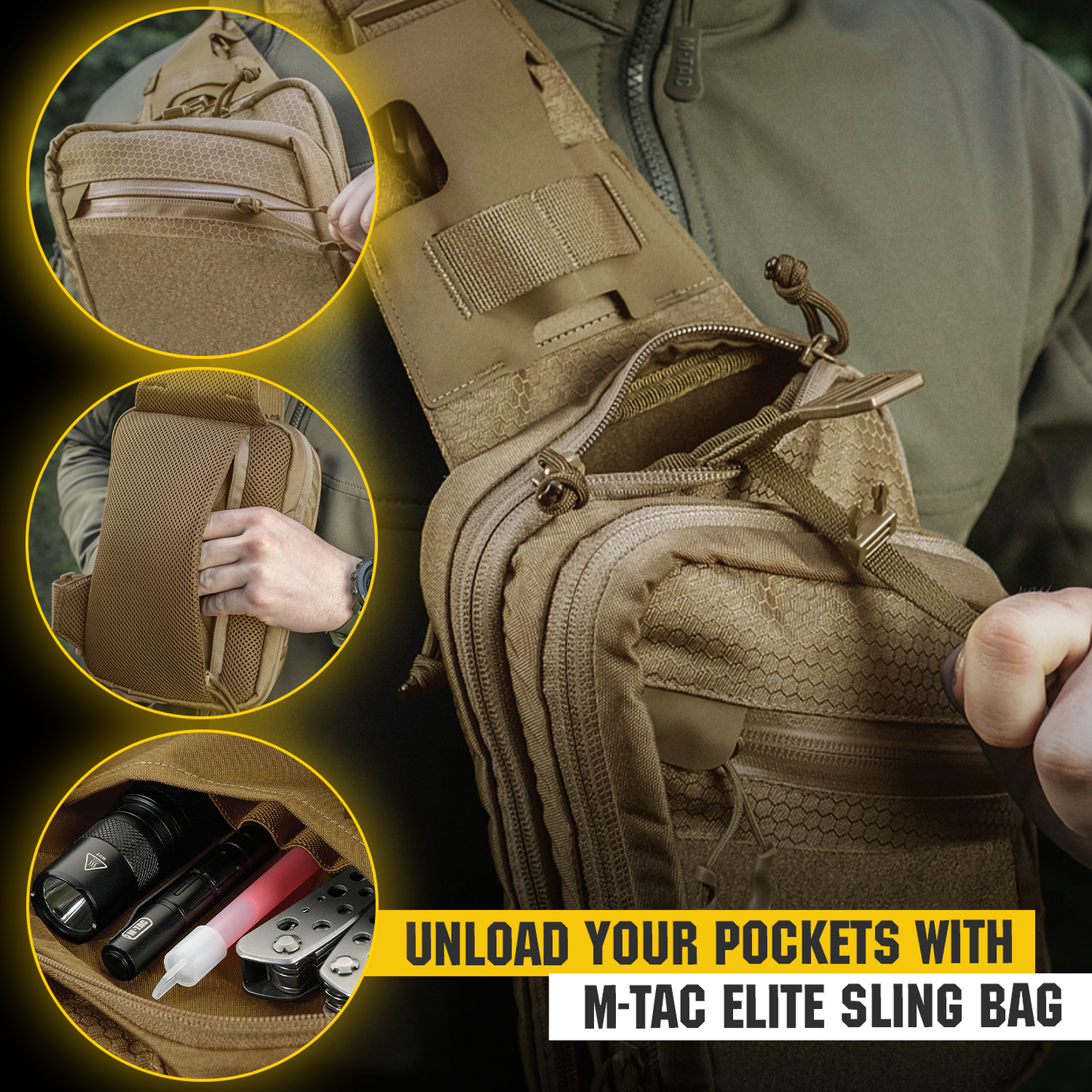 M-Tac Sling Pistol Bag with Loop Panel Elite