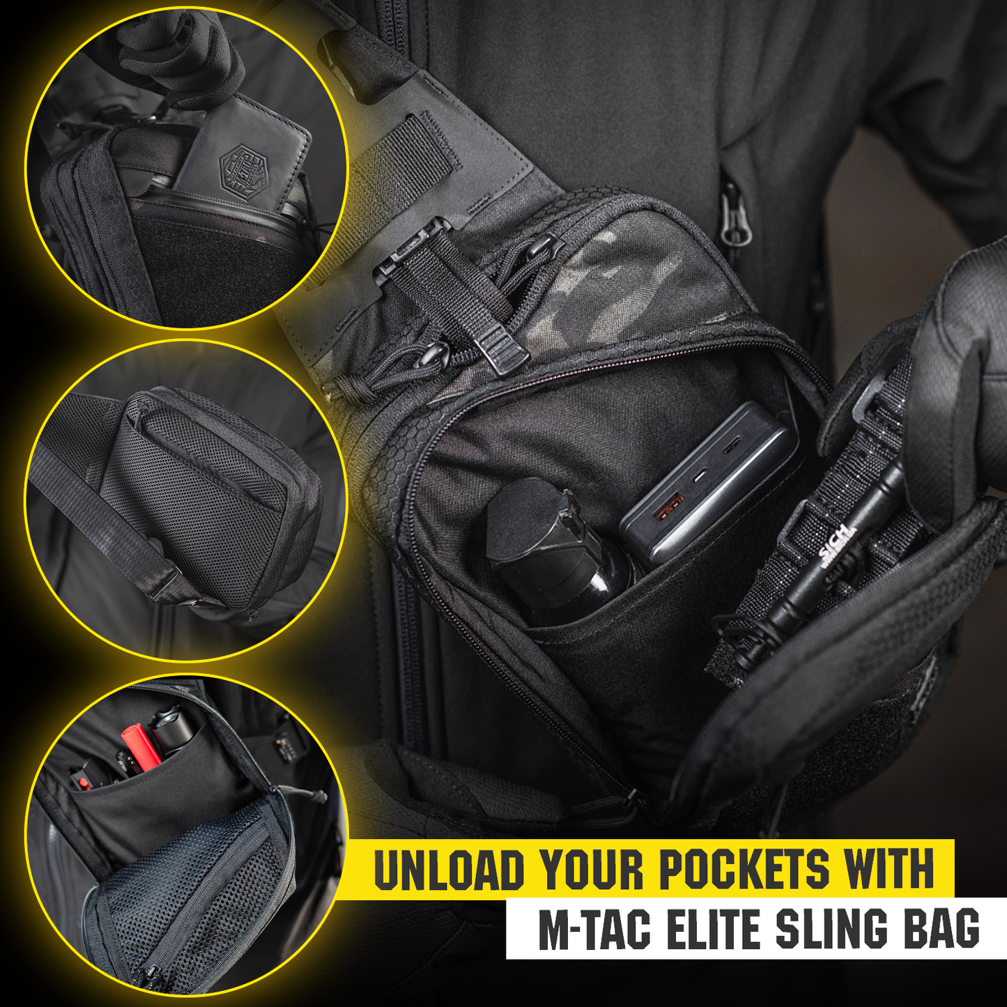 M-Tac Sling Pistol Bag with Loop Panel Elite