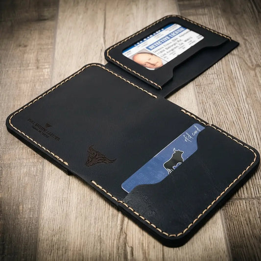 Minimalist Badge Wallet - Black