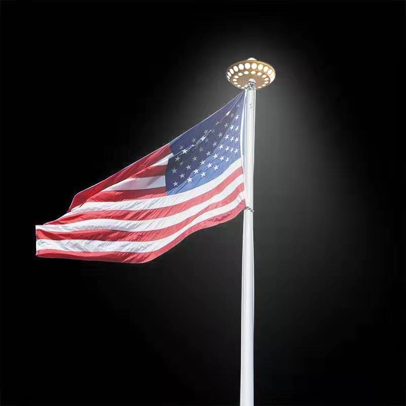 Double Row Solar Flagpole Top Light - 40 LED