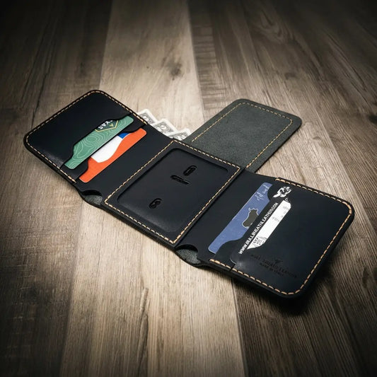 Badge Trifold Wallet - Black